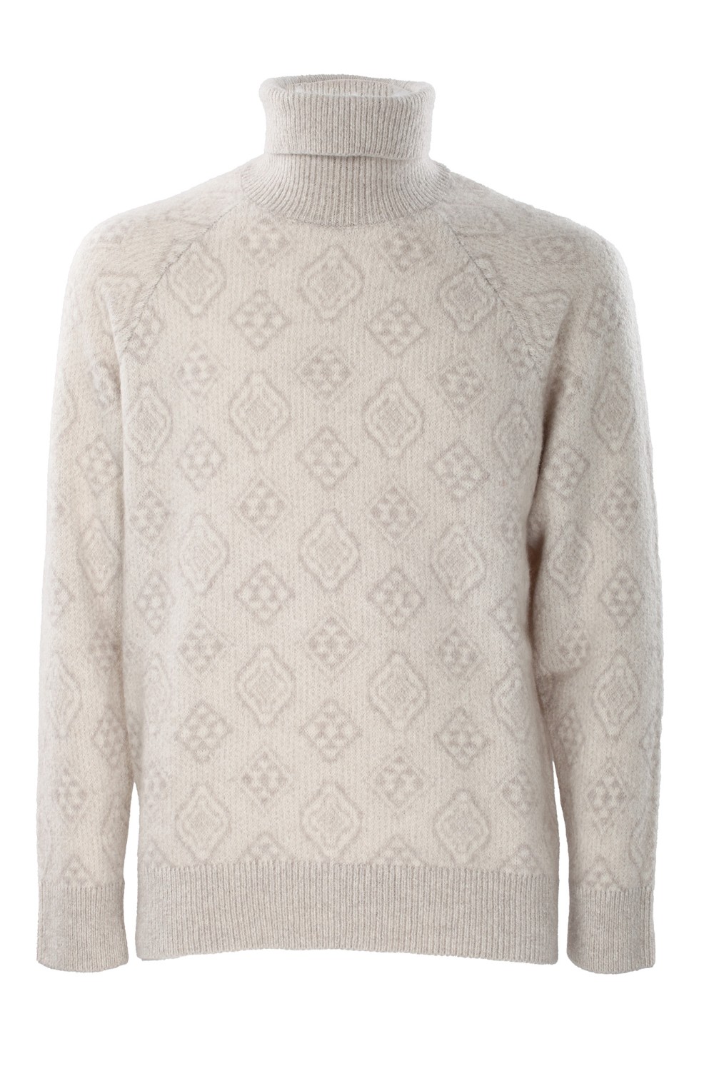 shop BRUNELLO CUCINELLI  Pull: Brunello Cucinelli maglia collo alto Geometric Jacquard in alpaca, cotone e lana.
Collo alto con risvolto.
Manica raglan.
Lavorazione Jacquard.
Composizione: 37% ALPACA, 30% COTONE, 26% POLIAMMIDE, 7% LANA.
Made in Italy.. MSO708503-CDG31 number 5830610